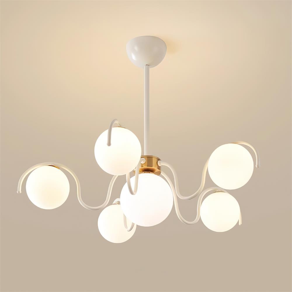 Aria Chandelier Blossom Cruving Arm - Neutral Decor