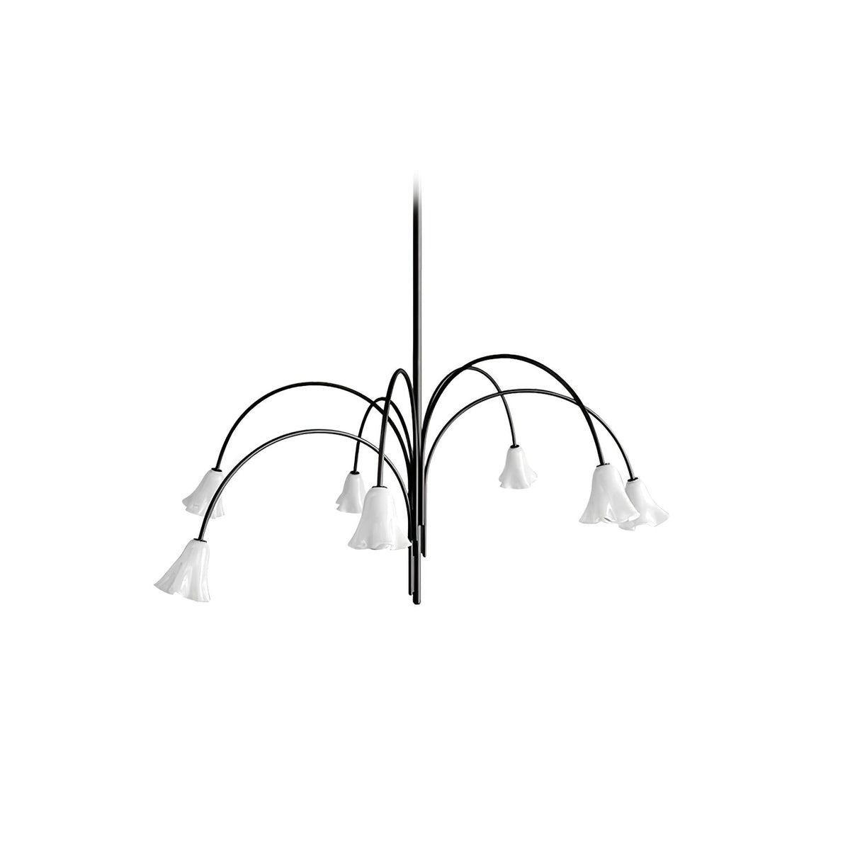 Lioreriel Chandelier Blossom Petal Glass Arms