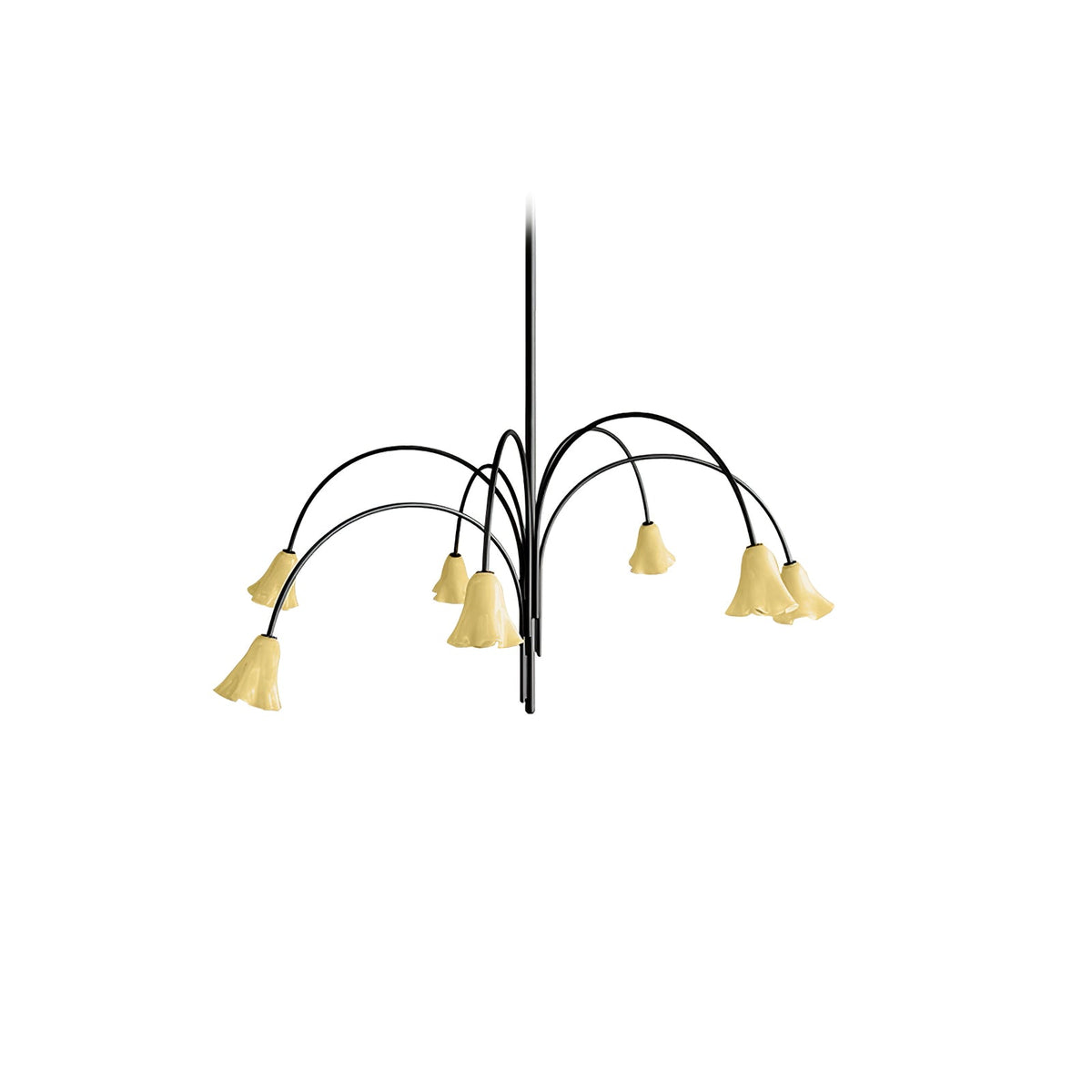 Lioreriel Chandelier Blossom Petal Glass Arms