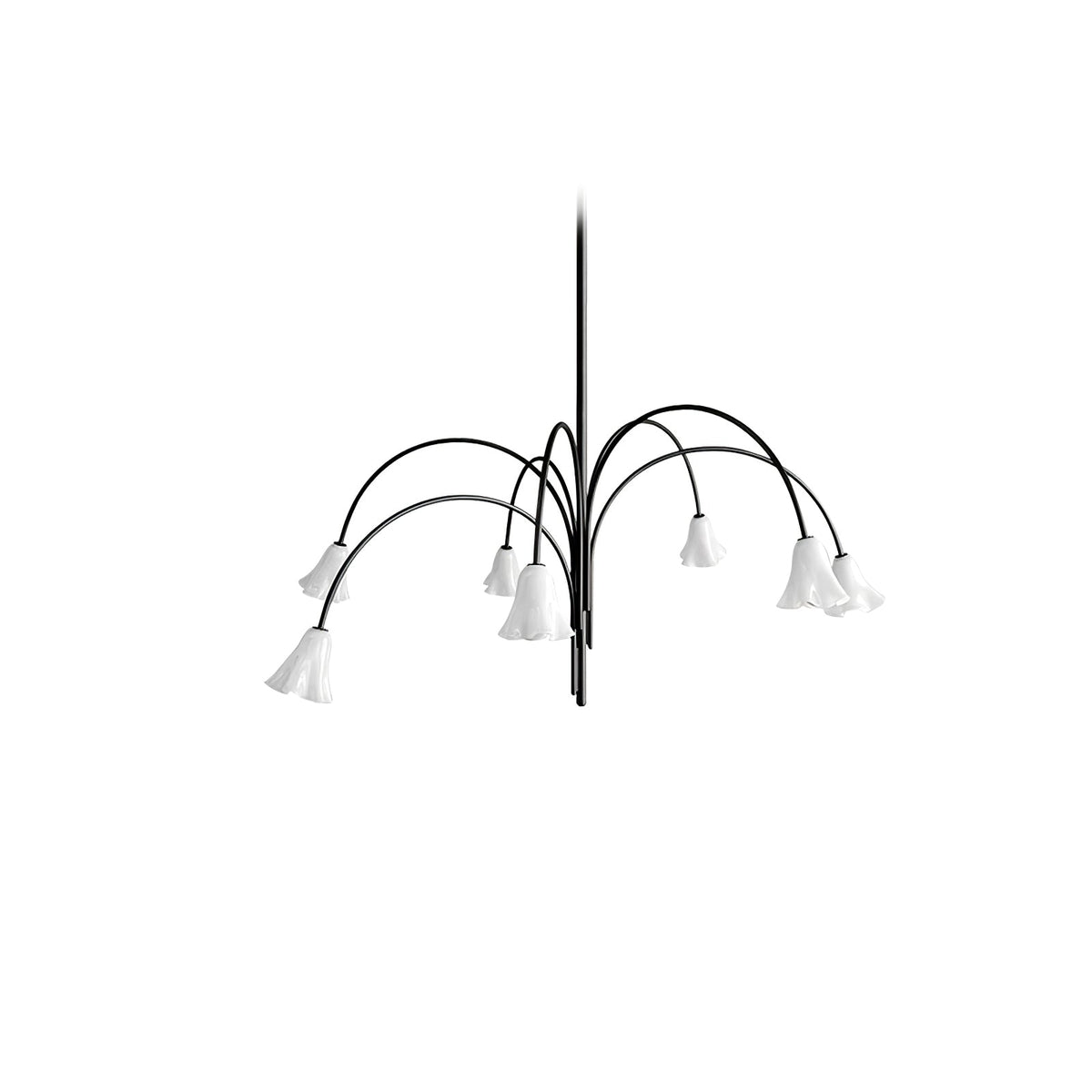 Lioreriel Chandelier Blossom Petal Glass Arms