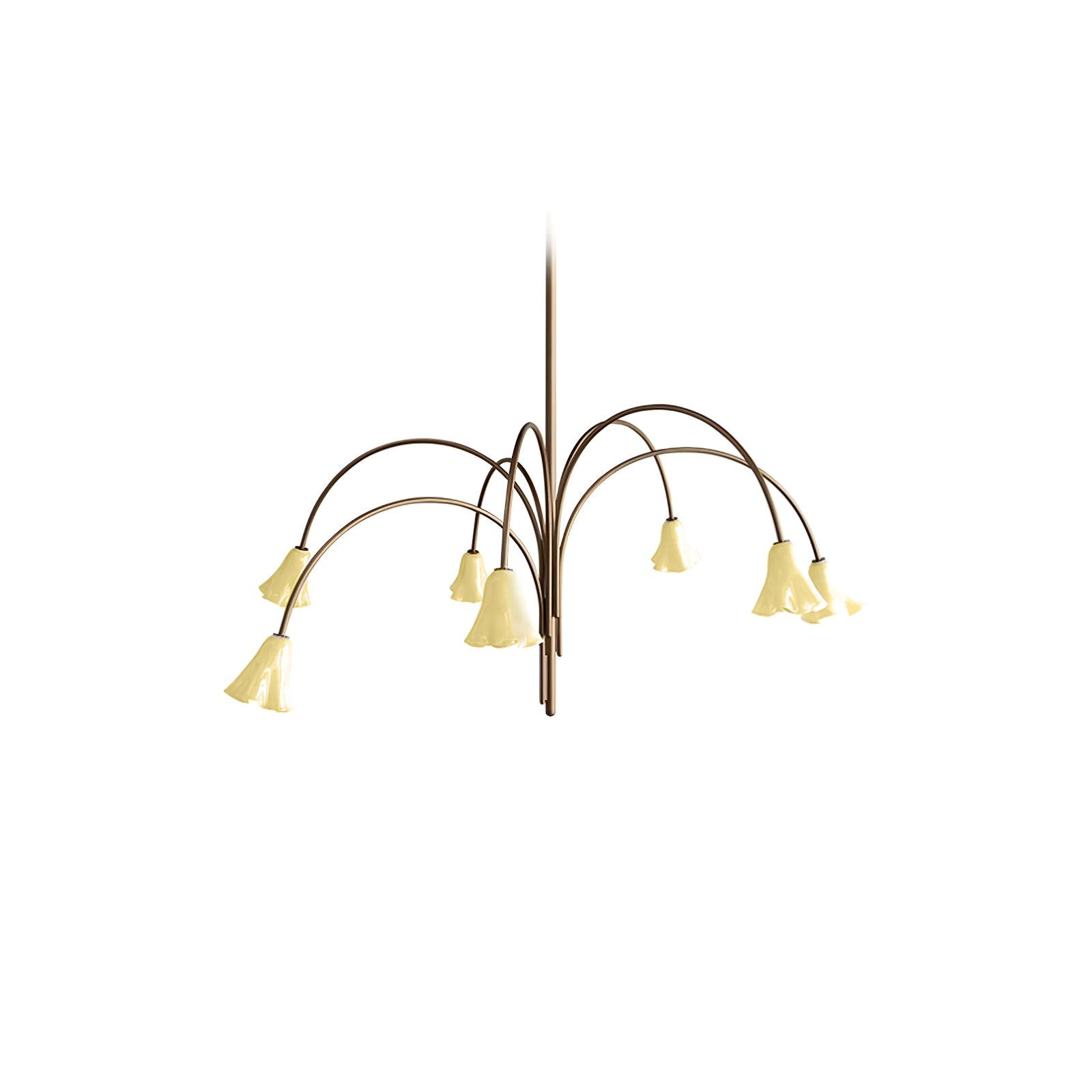 Lioreriel Chandelier Blossom Petal Glass Arms