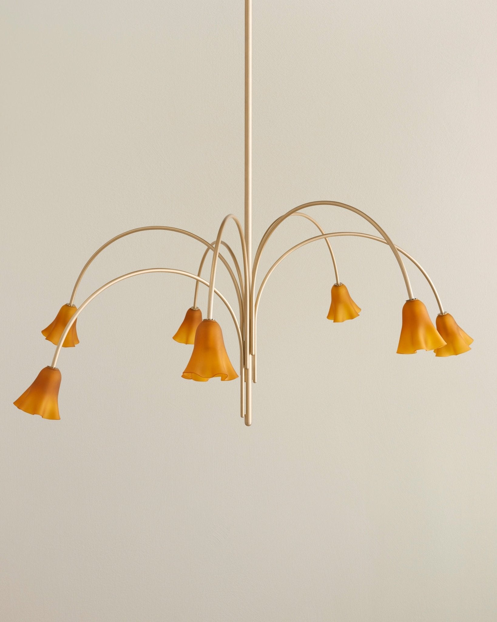 Lioreriel Chandelier Blossom Petal Glass Arms