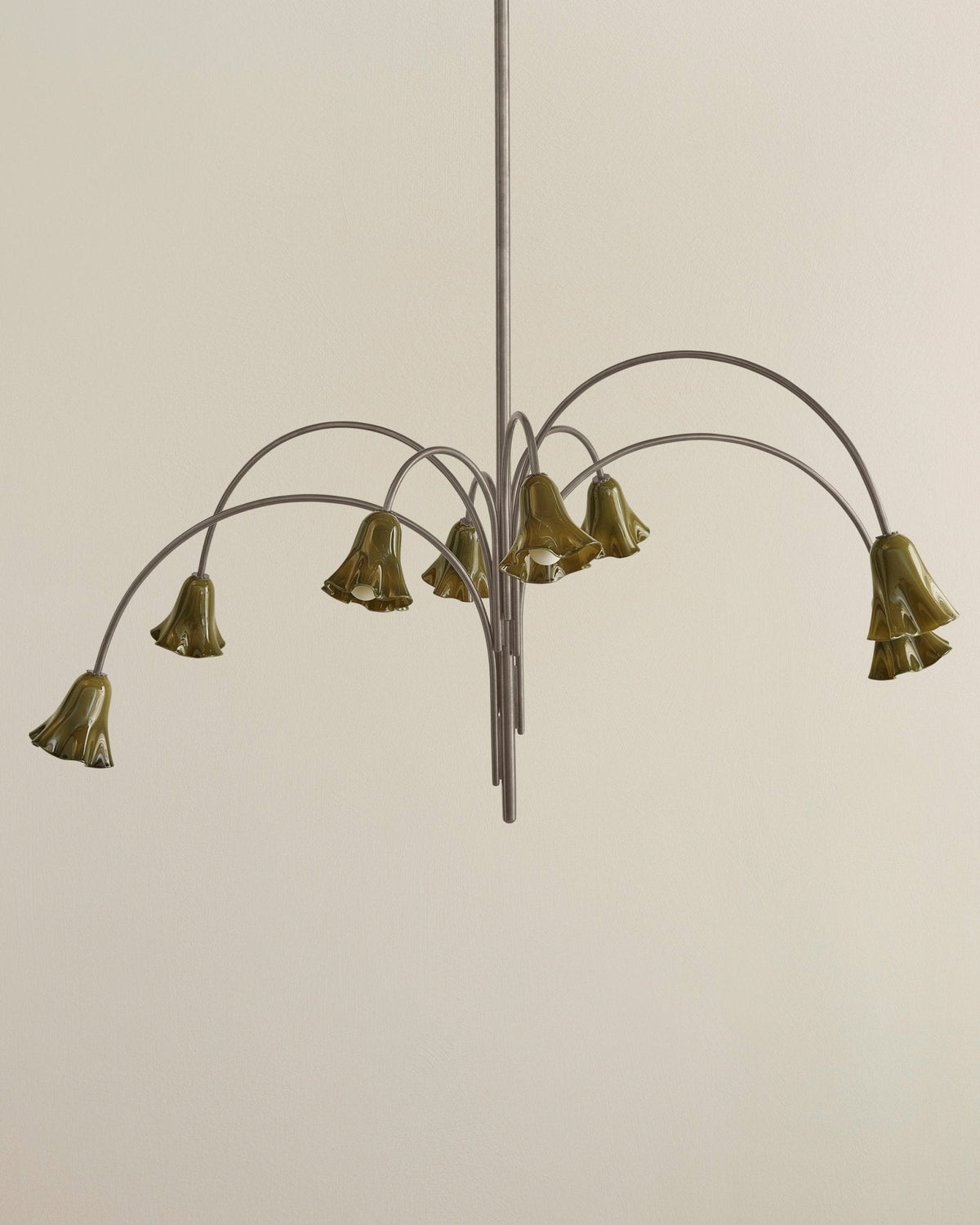 Lioreriel Chandelier Blossom Petal Glass Arms