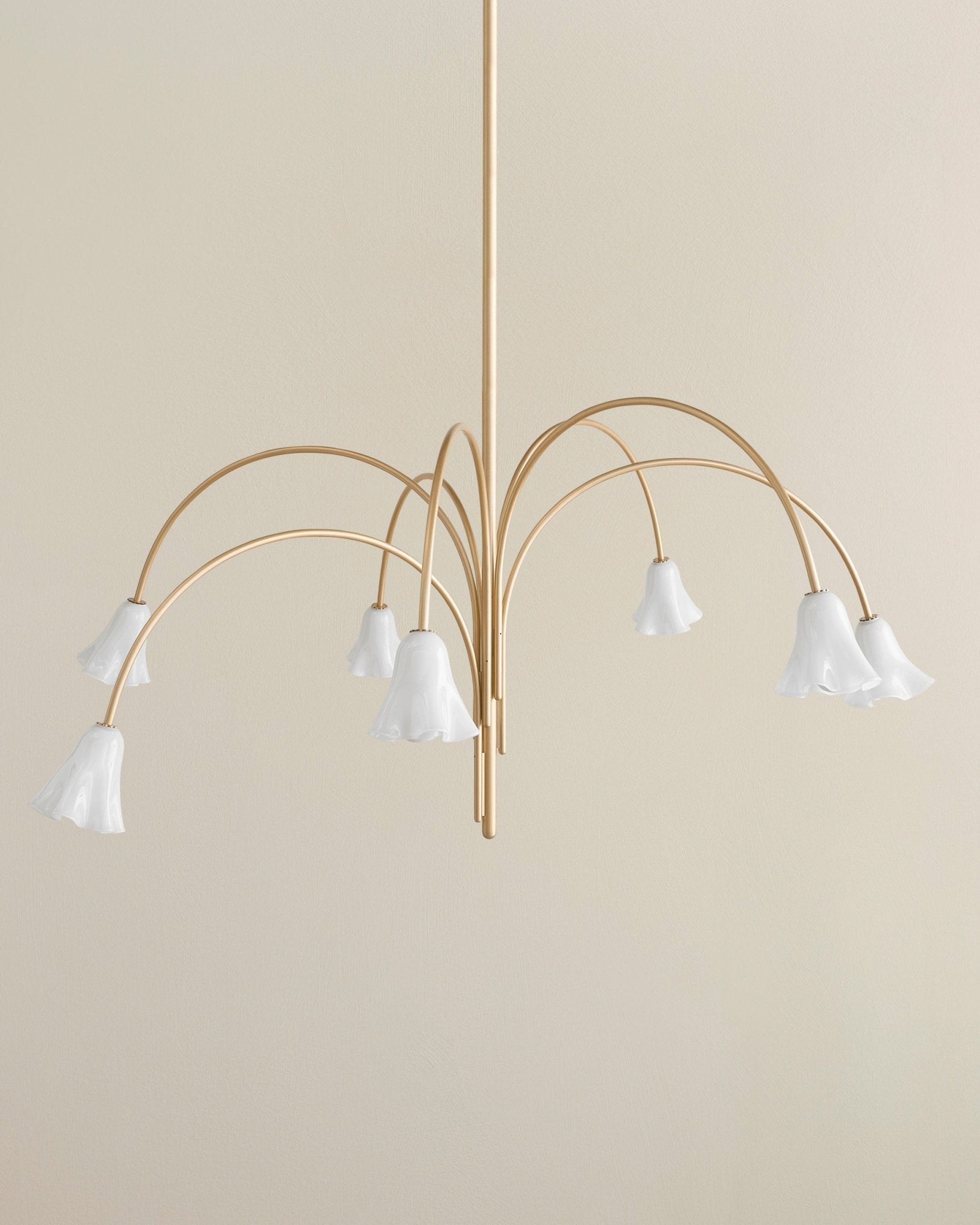 Lioreriel Chandelier Blossom Petal Glass Arms