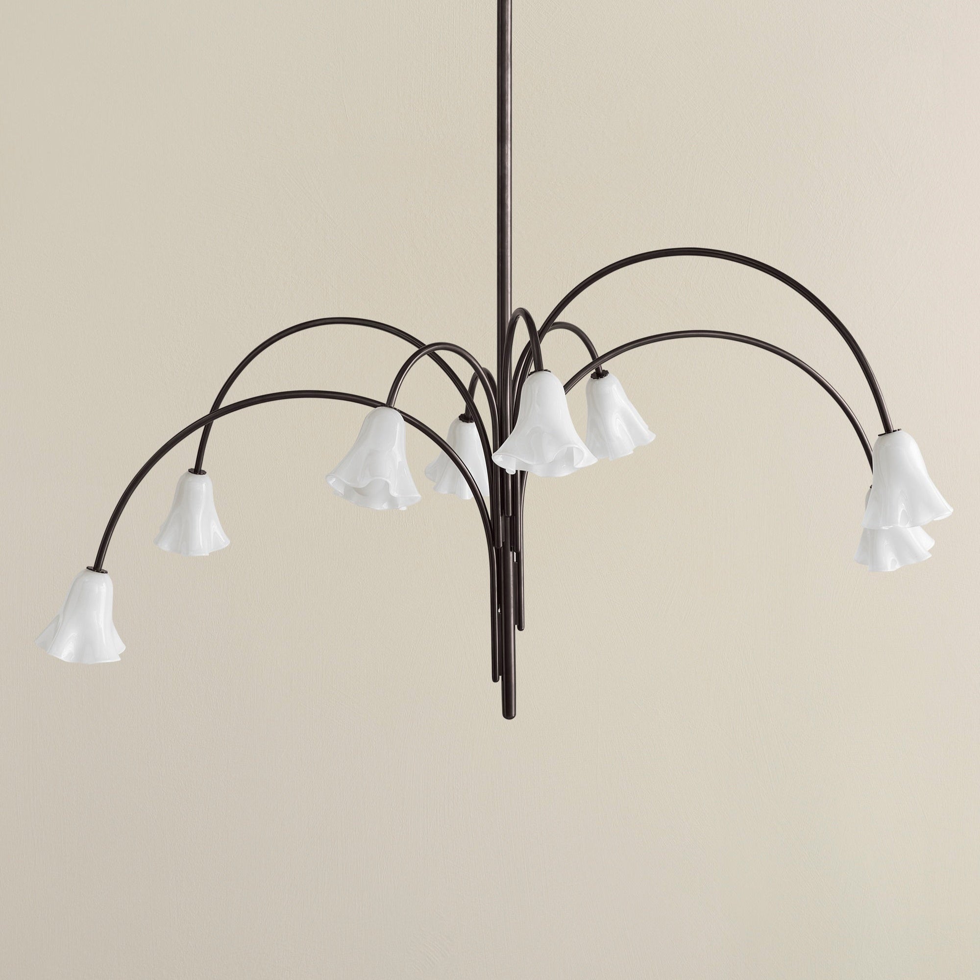 Lioreriel Chandelier Blossom Petal Glass Arms