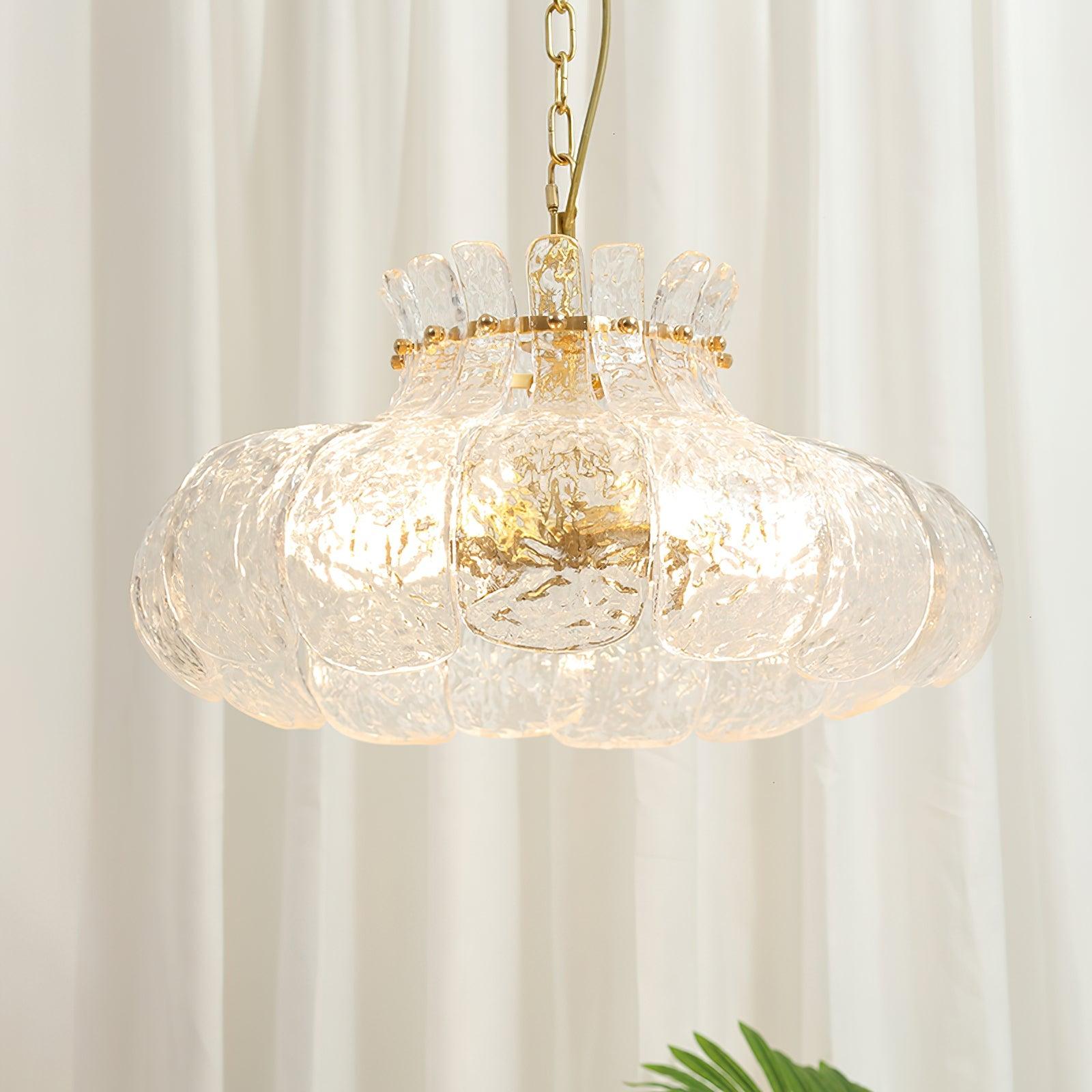 Ariv Brass & Glass Glam Pendant Light