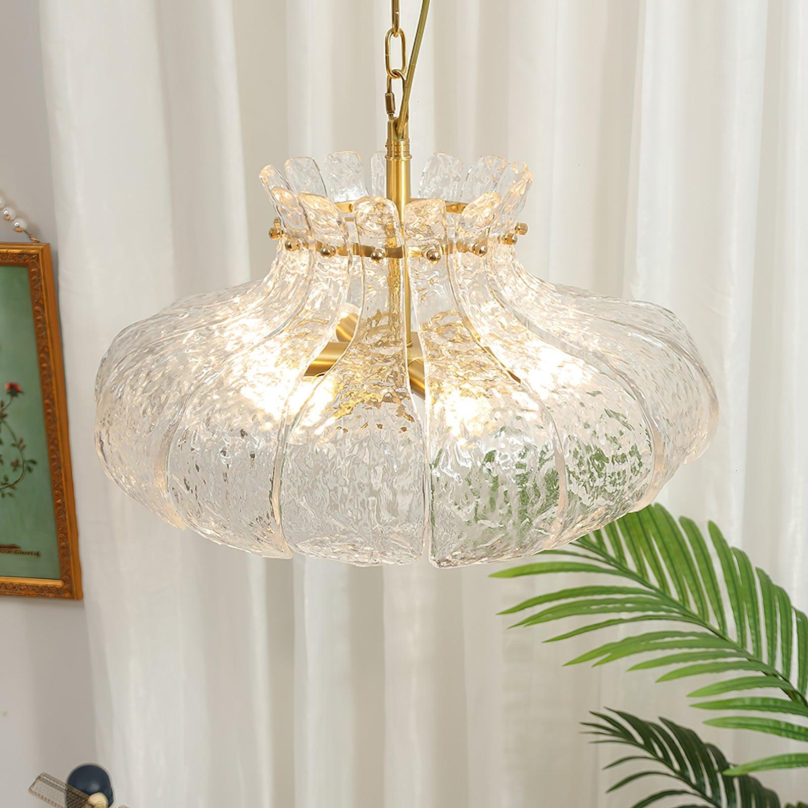 Ariv Brass & Glass Glam Pendant Light