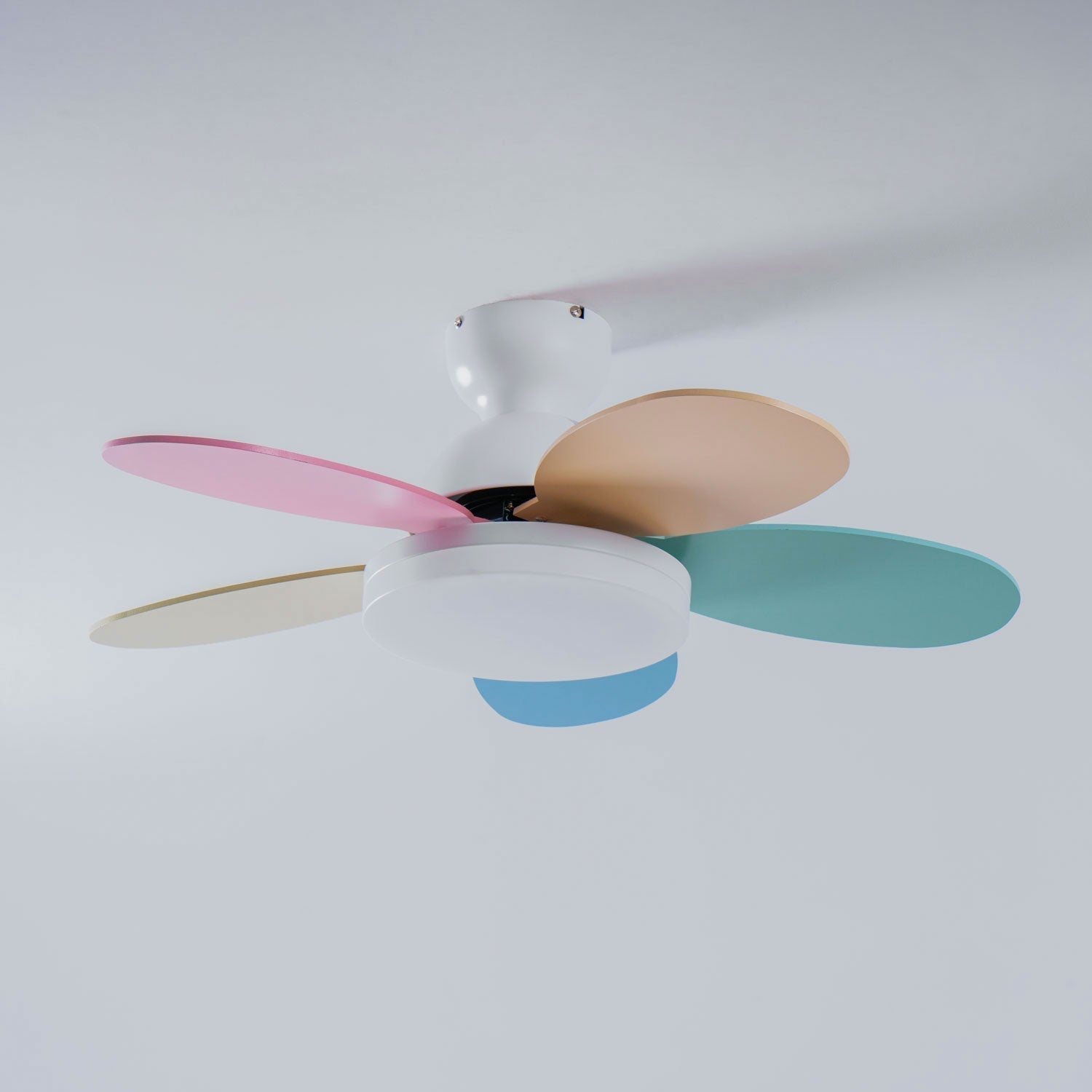 Liora Colorful Wooden Kids Ceiling Fan Light