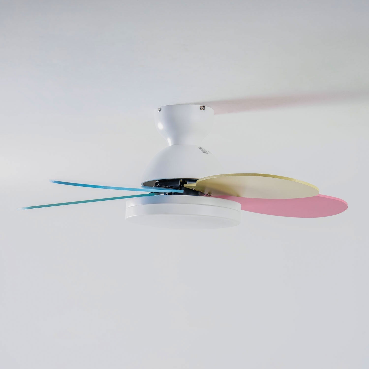 Liora Colorful Glass Kids Ceiling Fan Light - Neutral Decor