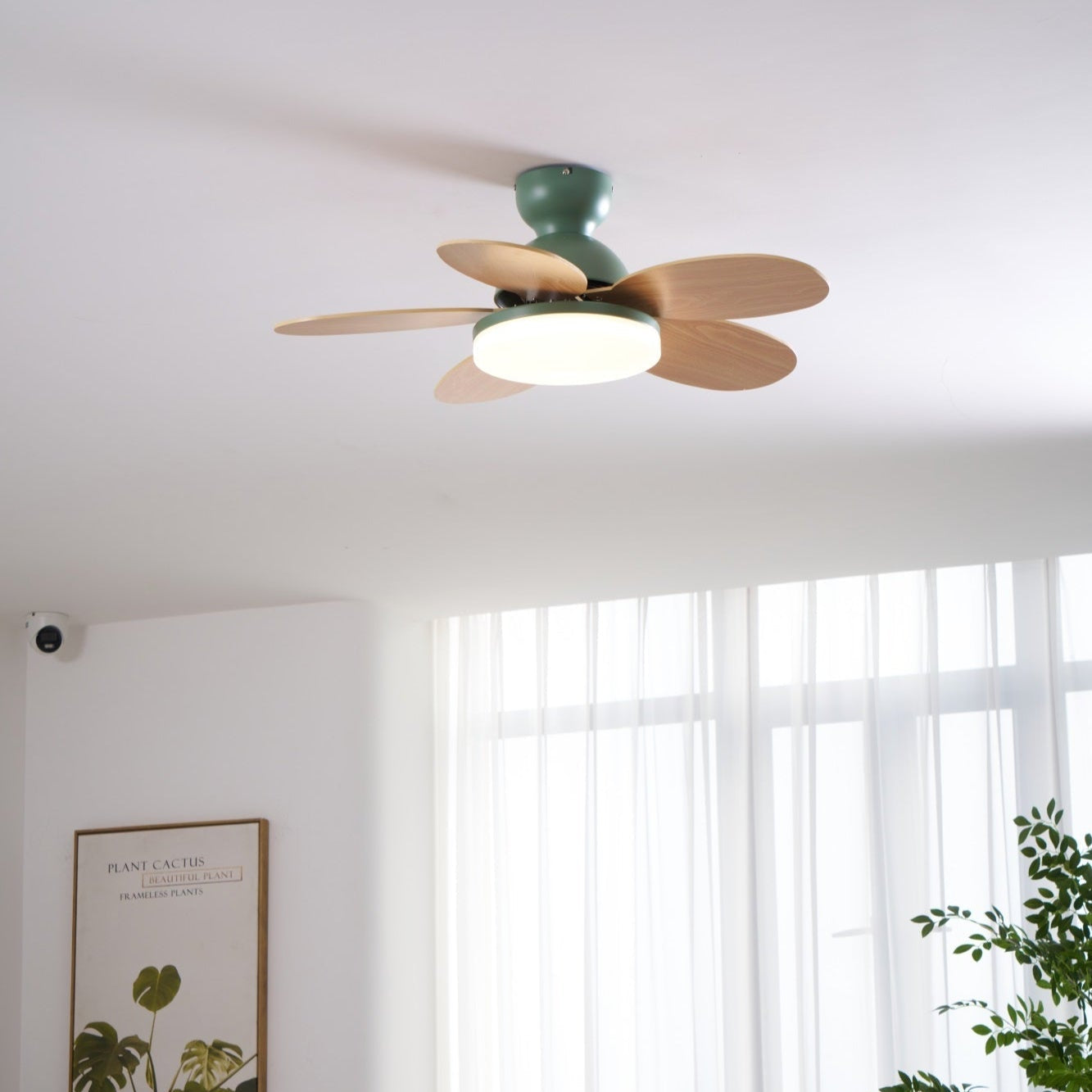 Liora Colorful Glass Kids Ceiling Fan Light - Neutral Decor