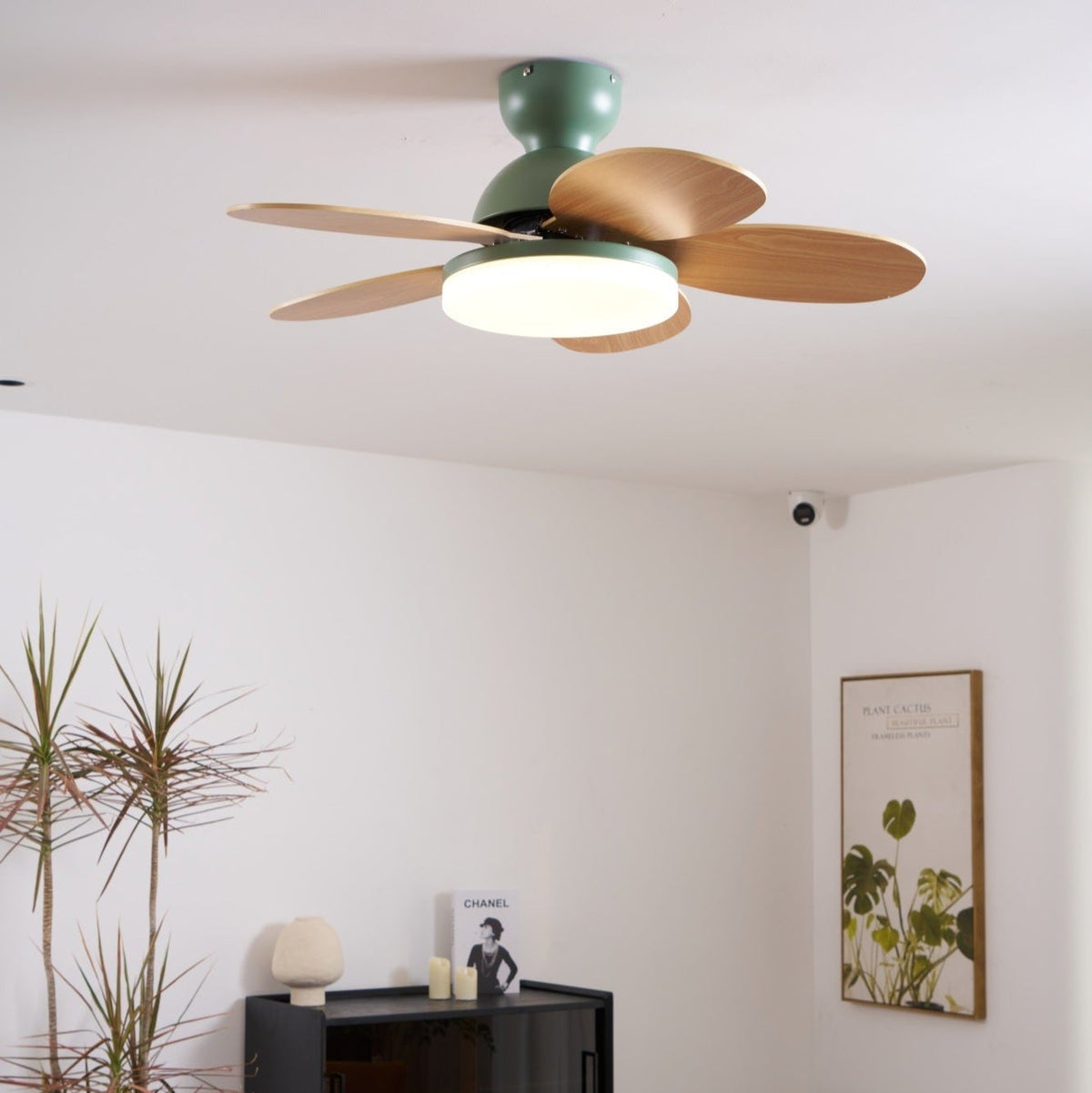 Liora Colorful Wooden Kids Ceiling Fan Light