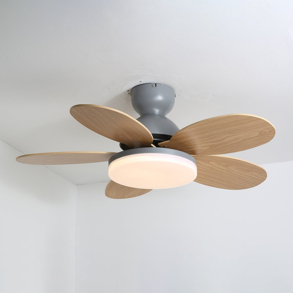 Liora Colorful Wooden Kids Ceiling Fan Light
