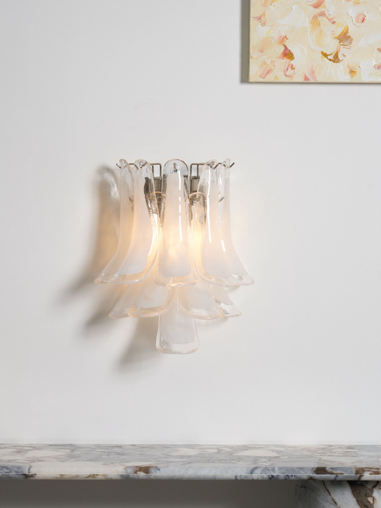Eiraira Wall Light Petal Shaped Glass Vintage Artistic