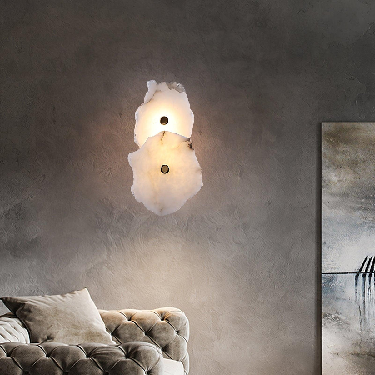 Victor Alabaster Flower Wall Lamp