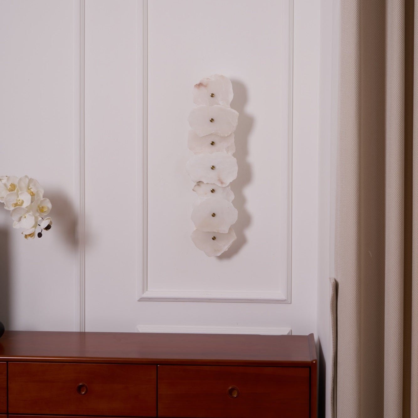 Alaeila Floral Cluster Alabaster Wall Light - Neutral Decor