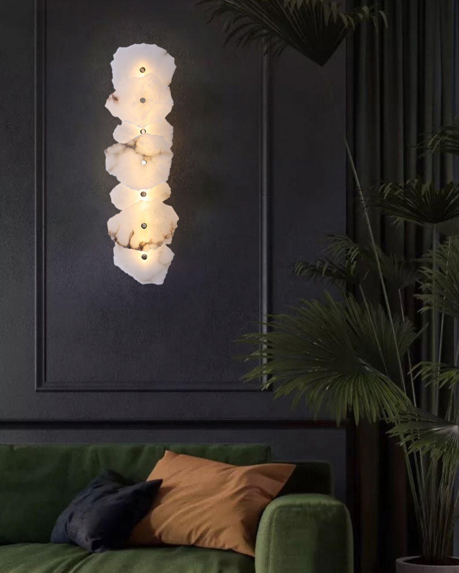 Alaeila Floral Cluster Alabaster Wall Light - Neutral Decor