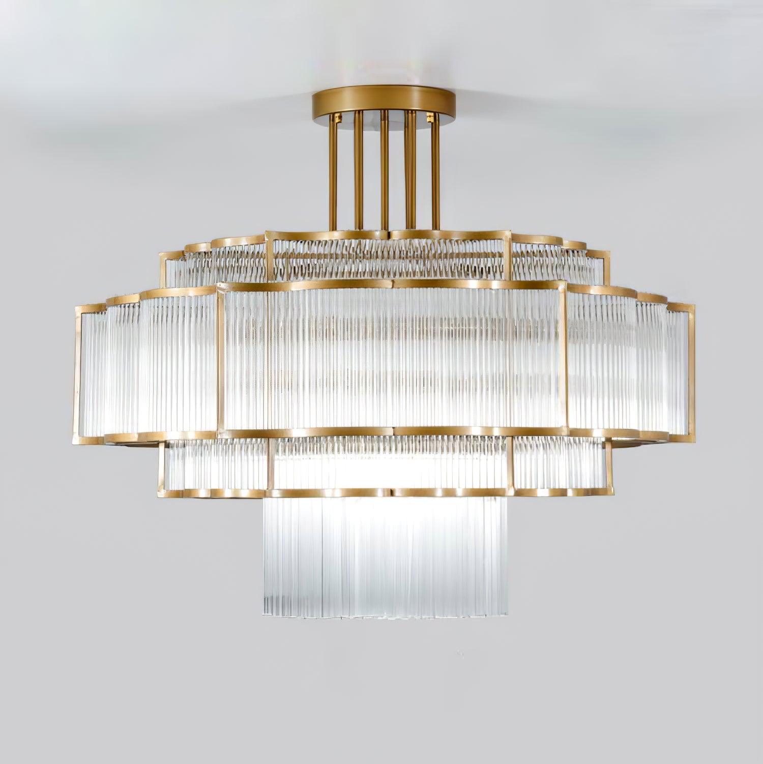 Eirelaine Chandelier Gold Black Glass