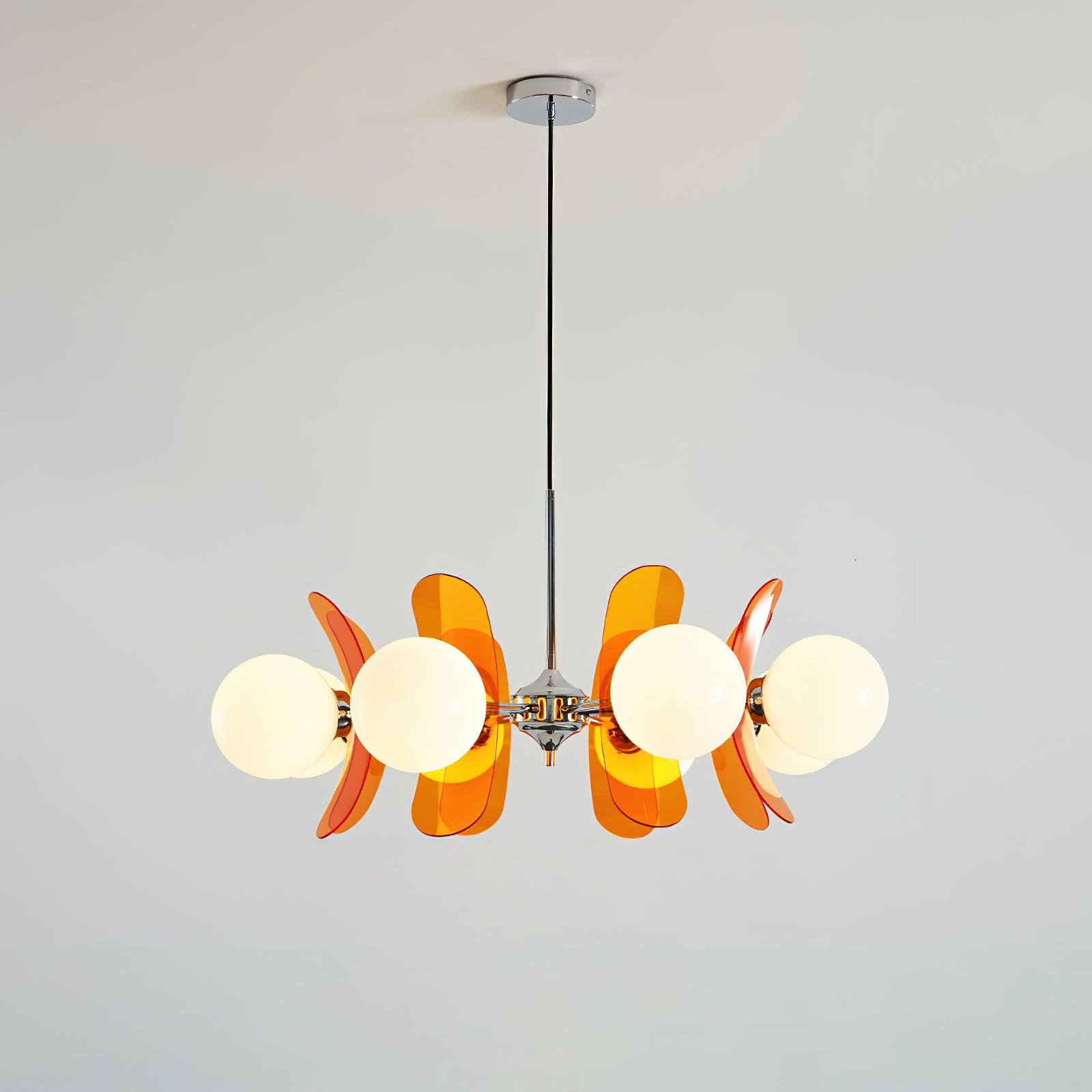 Aira Chandelier Brown &Orange