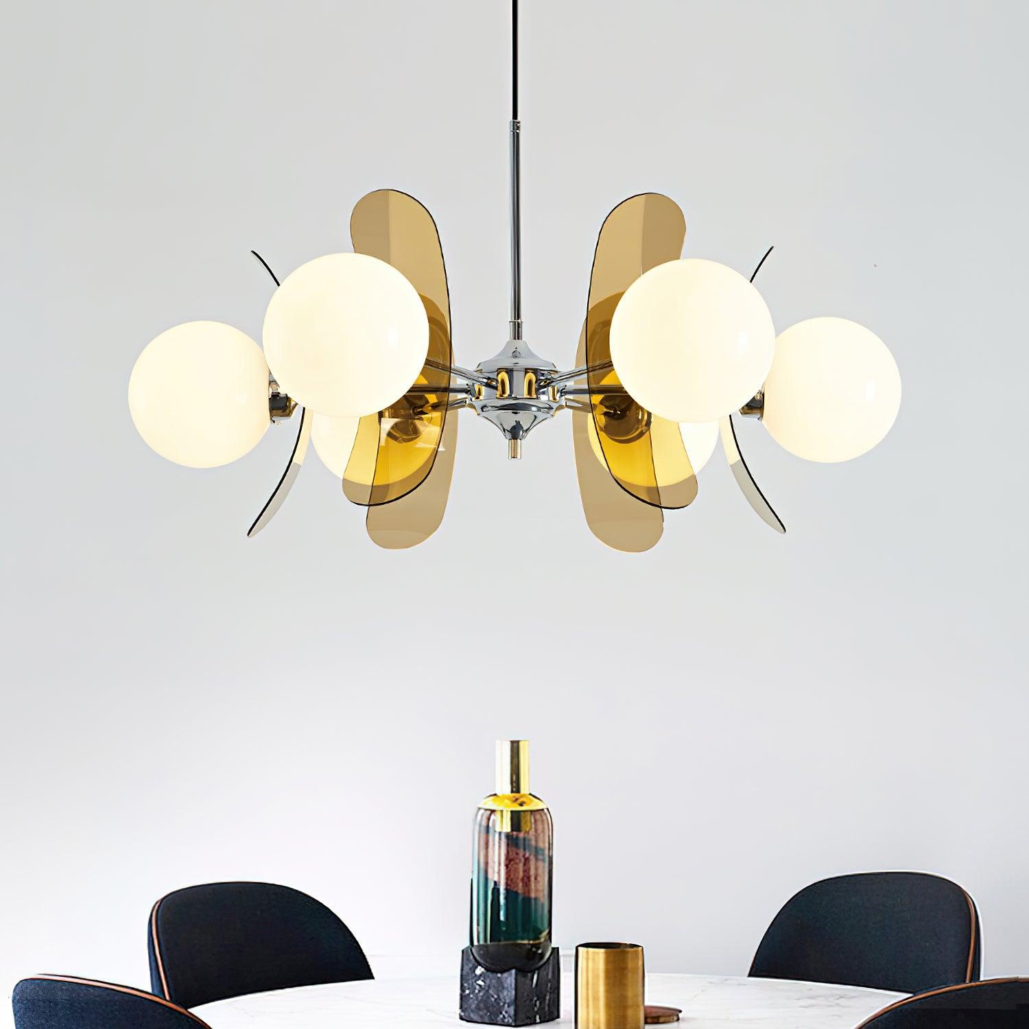 Aira Chandelier Brown &Orange