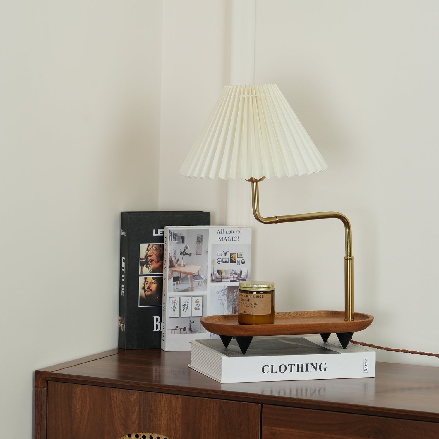 Rinenina Wooden Fabric Vintage Table Lamp