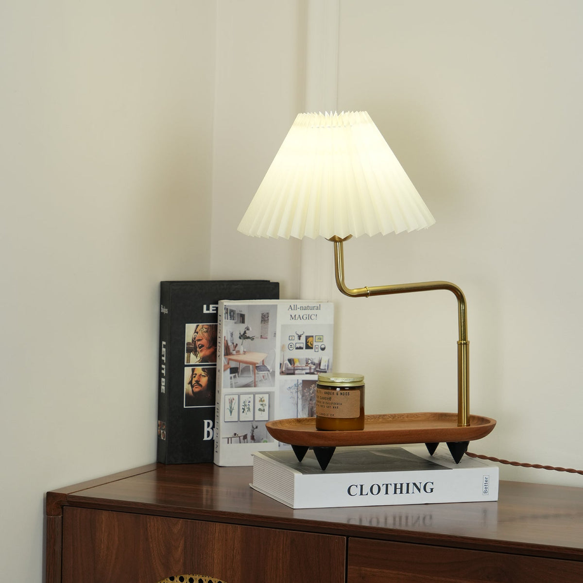 Rinenina Wooden Fabric Vintage Table Lamp