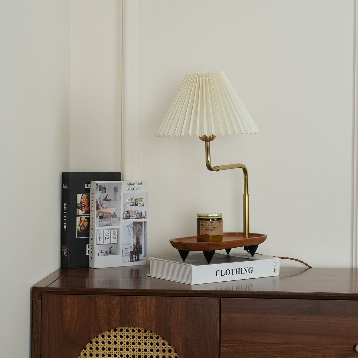 Rinenina Wooden Fabric Vintage Table Lamp