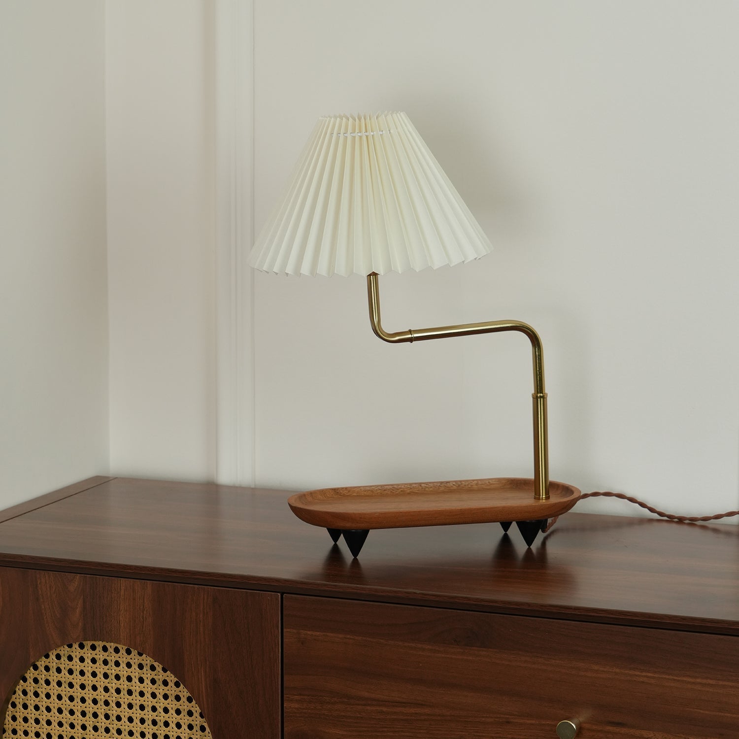 Rinenina Wooden Fabric Vintage Table Lamp