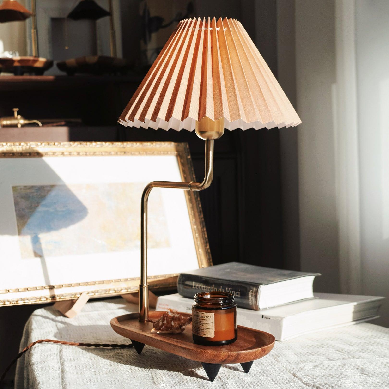 Rinenina Wooden Fabric Vintage Table Lamp