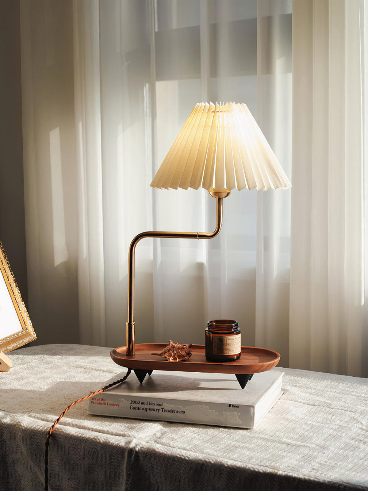 Rinenina Wooden Fabric Vintage Table Lamp
