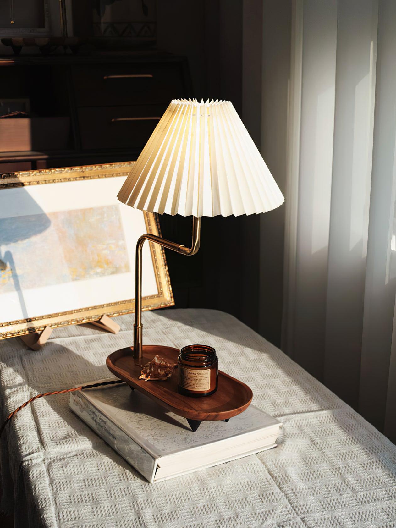 Rinenina Wooden Fabric Vintage Table Lamp