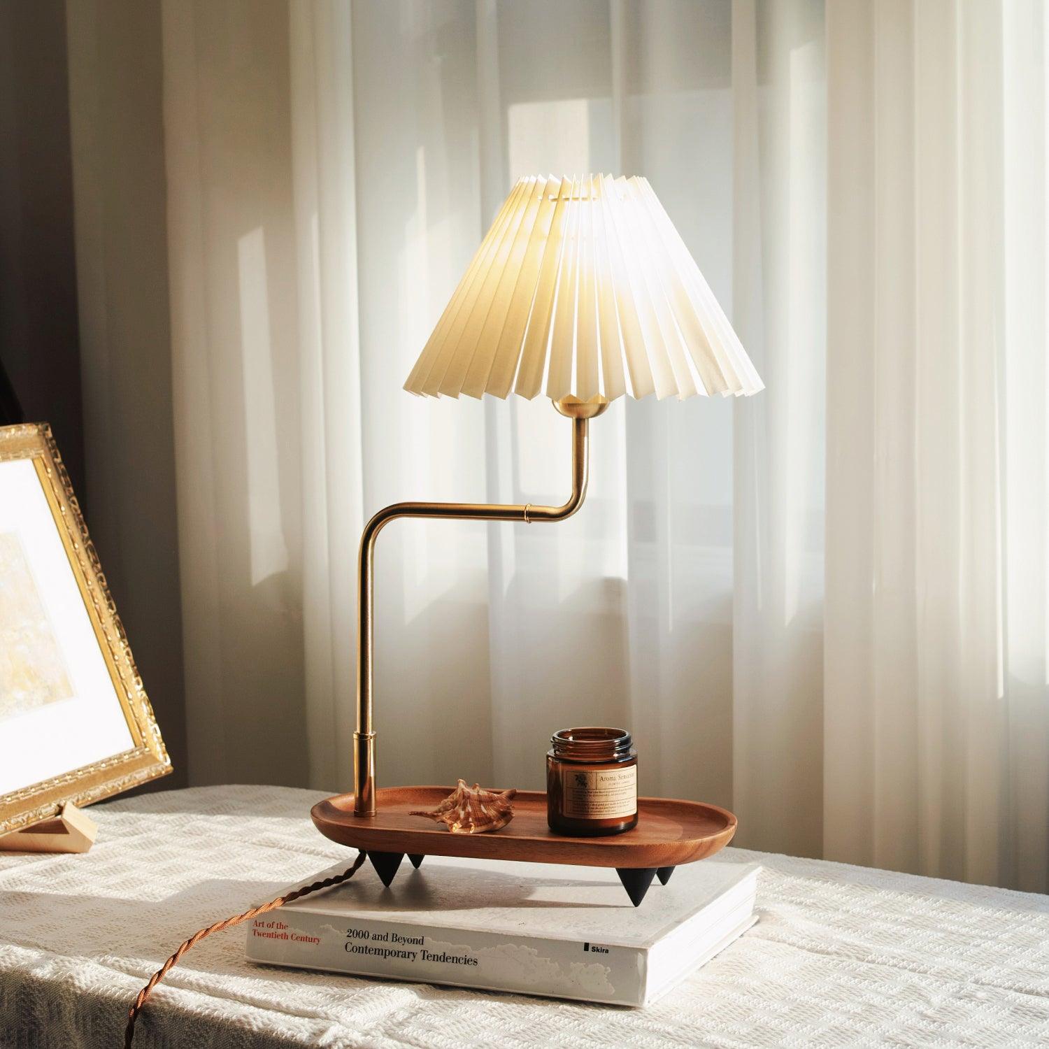 Rinenina Wooden Fabric Vintage Table Lamp