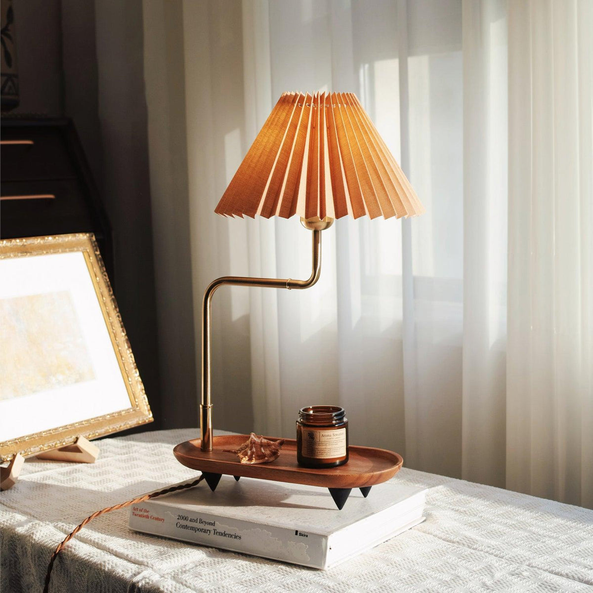 Rinenina Wooden Fabric Vintage Table Lamp