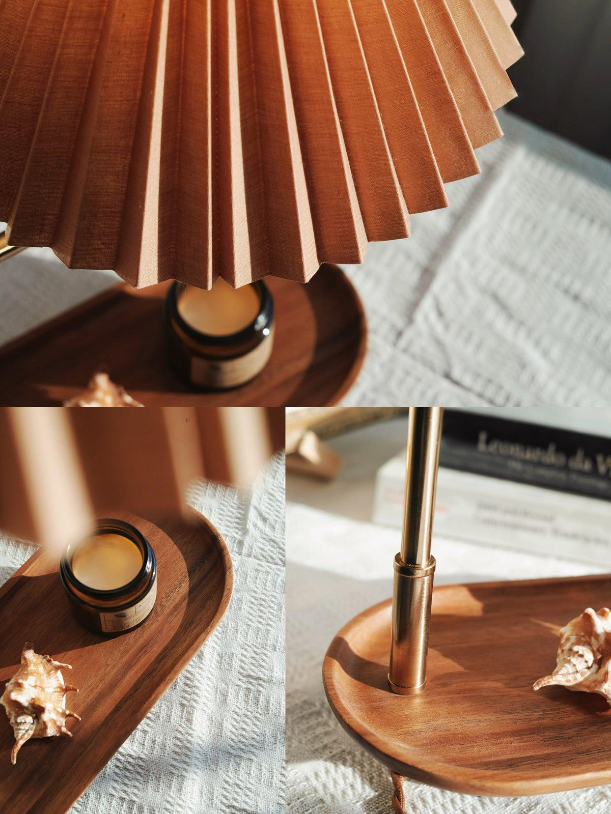 Rinenina Wooden Fabric Vintage Table Lamp