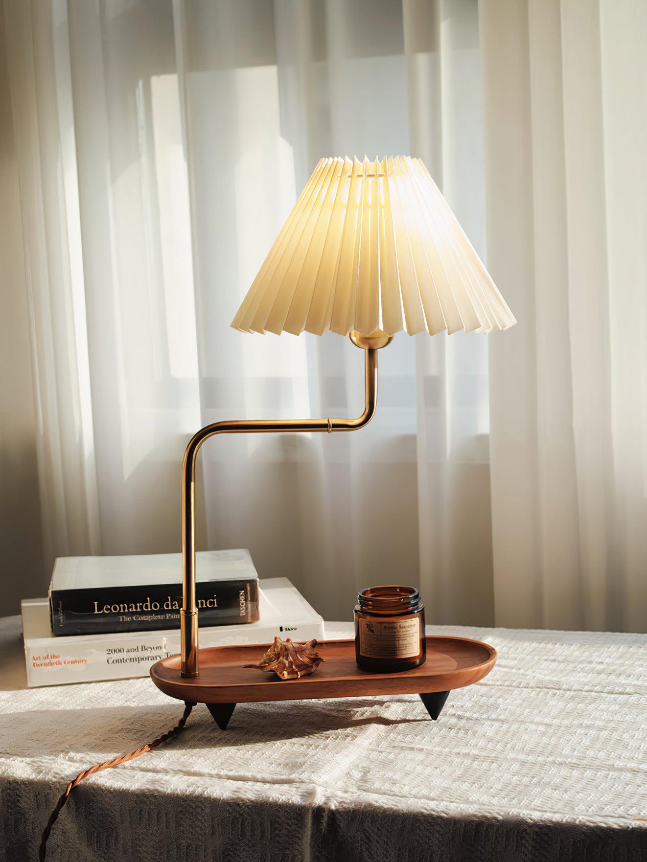 Rinenina Wooden Fabric Vintage Table Lamp