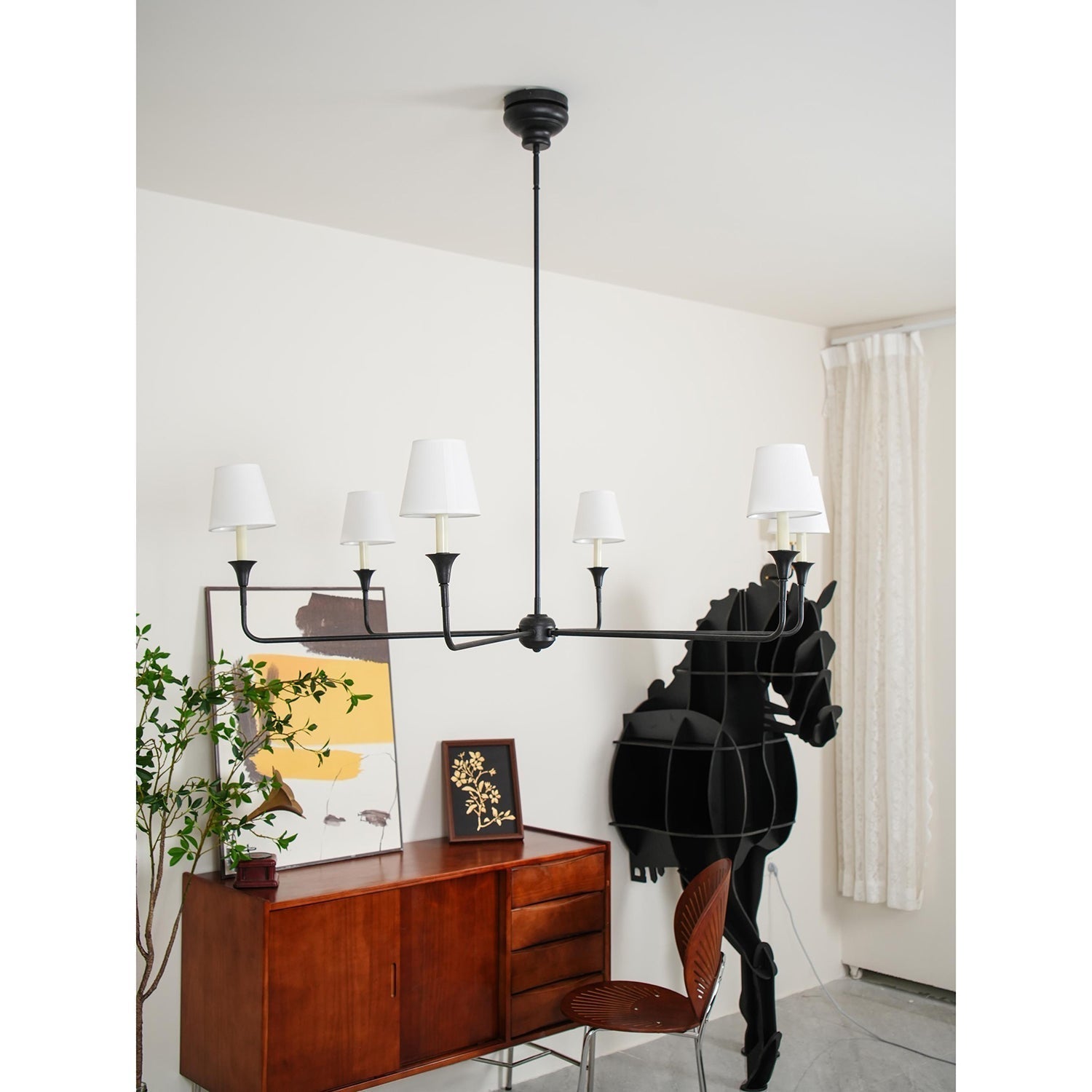 Arthaila Vintage Industrial Grande Fabric Chandelier - Neutral Decor