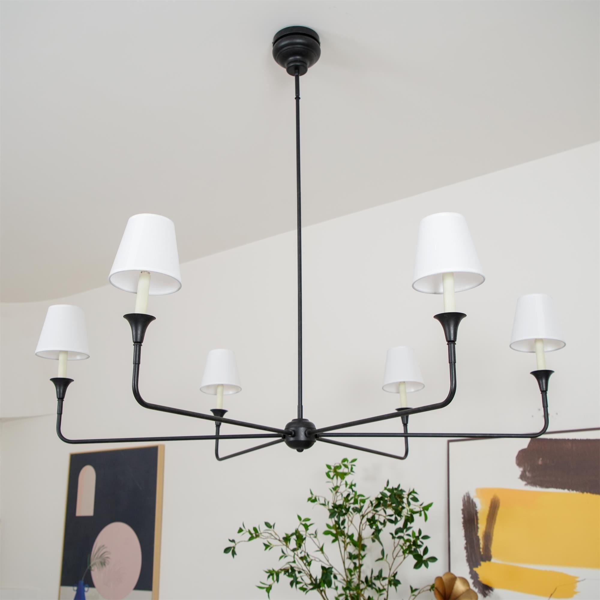 Arthaila Vintage Industrial Grande Fabric Chandelier - Neutral Decor