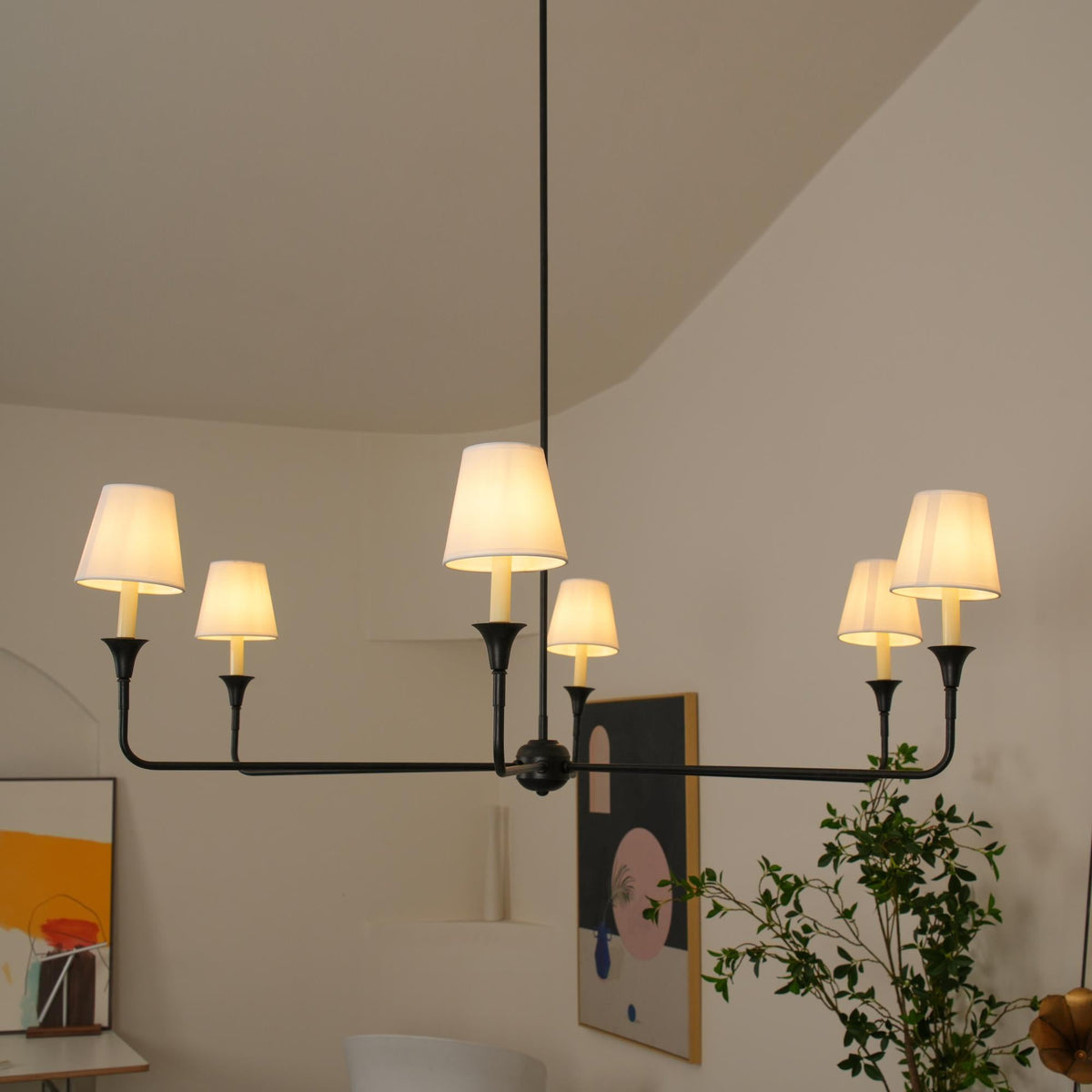 Arthaila Vintage Industrial Grande Fabric Chandelier