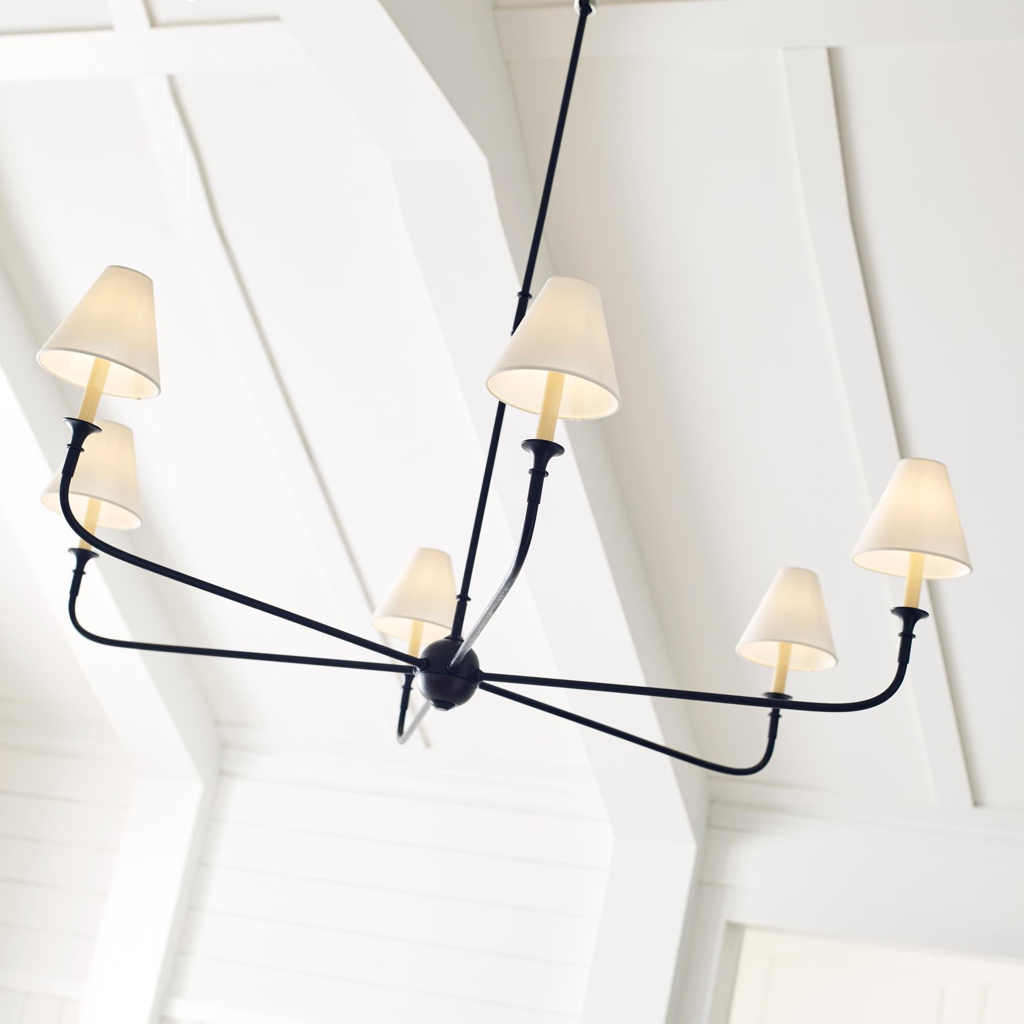 Arthaila Vintage Industrial Grande Fabric Chandelier - Neutral Decor