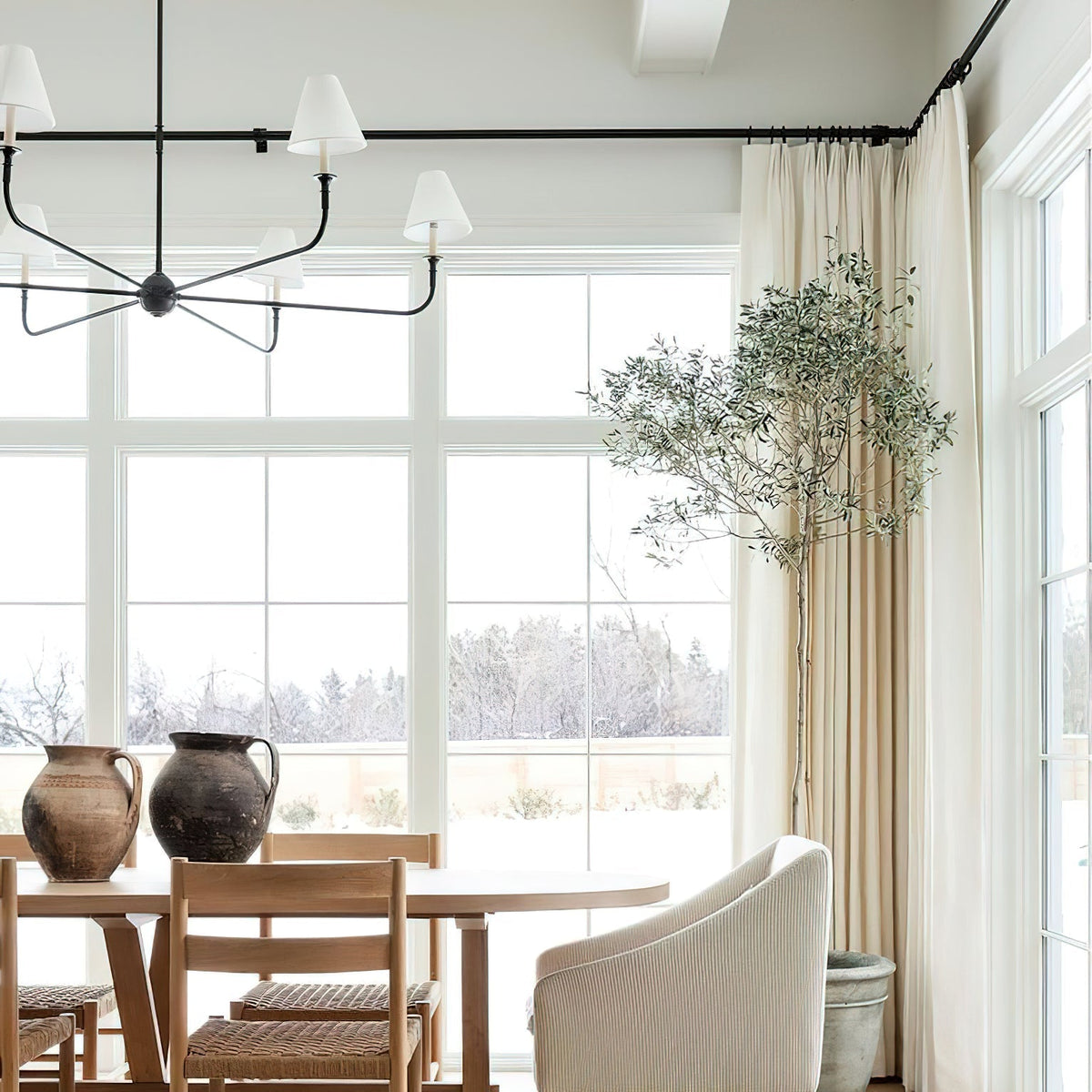Arthaila Vintage Industrial Grande Fabric Chandelier