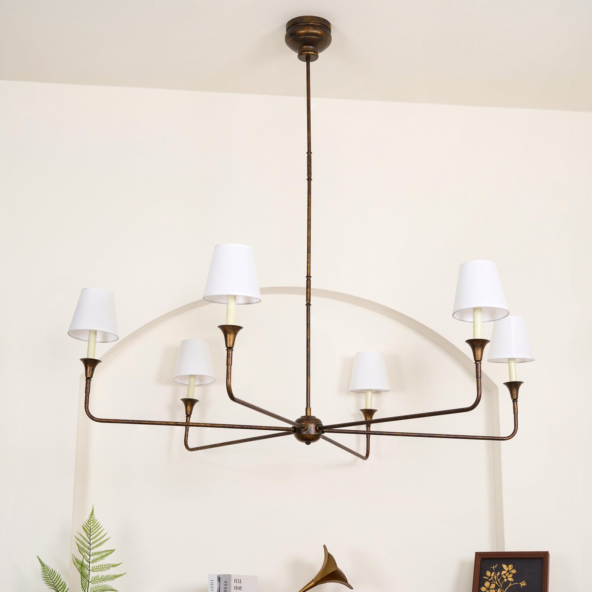 Arthaila Vintage Industrial Grande Fabric Chandelier - Neutral Decor