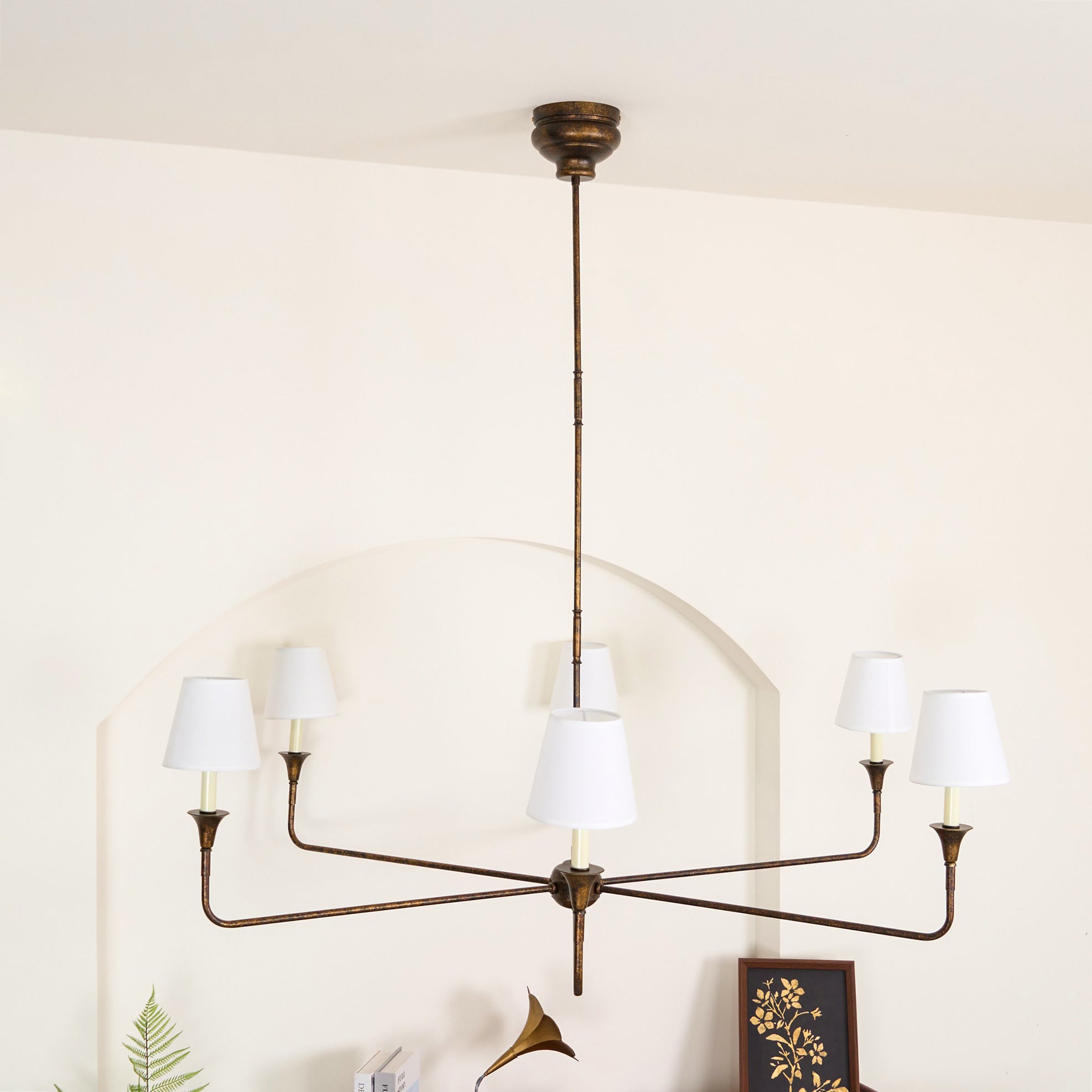 Arthaila Vintage Industrial Grande Fabric Chandelier - Neutral Decor