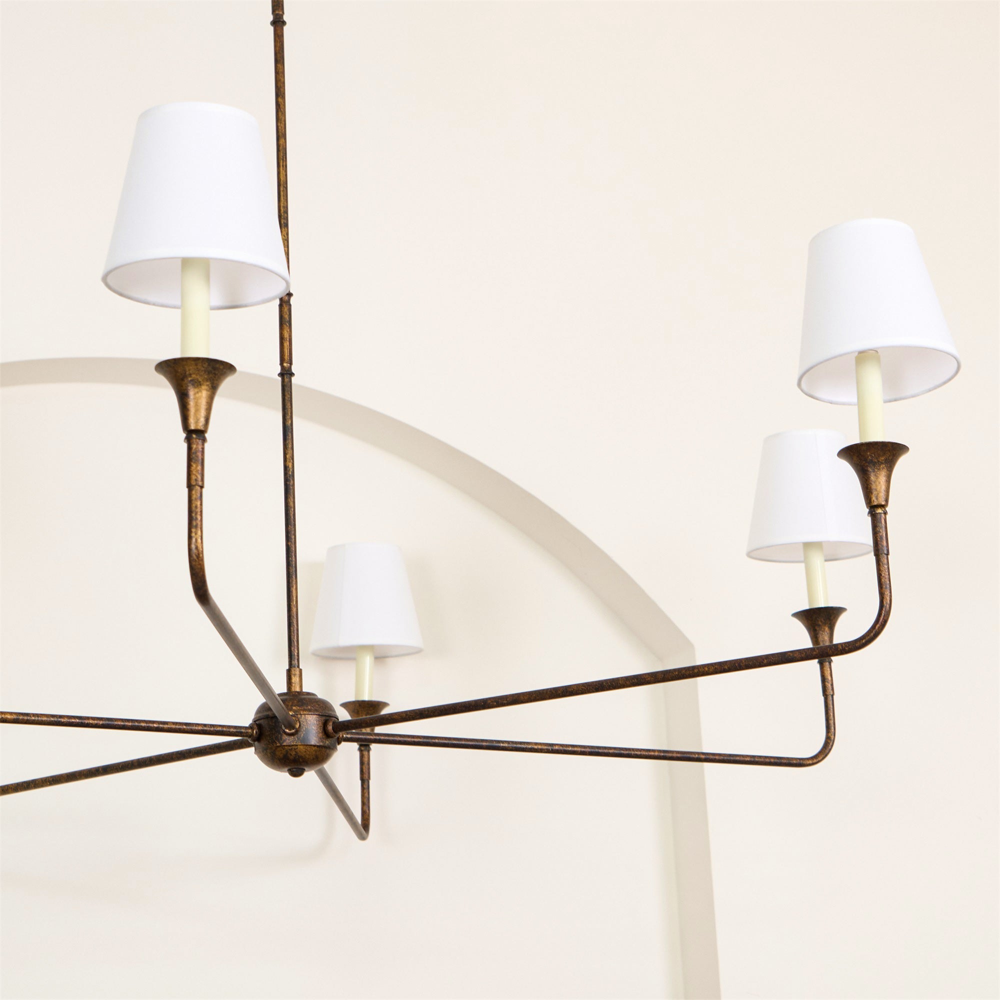 Arthaila Vintage Industrial Grande Fabric Chandelier - Neutral Decor