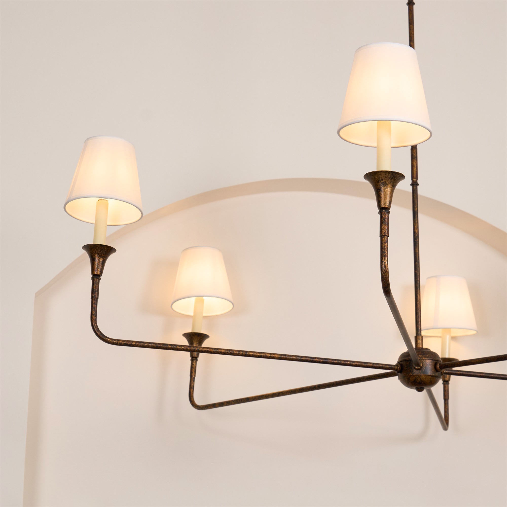 Arthaila Vintage Industrial Grande Fabric Chandelier - Neutral Decor