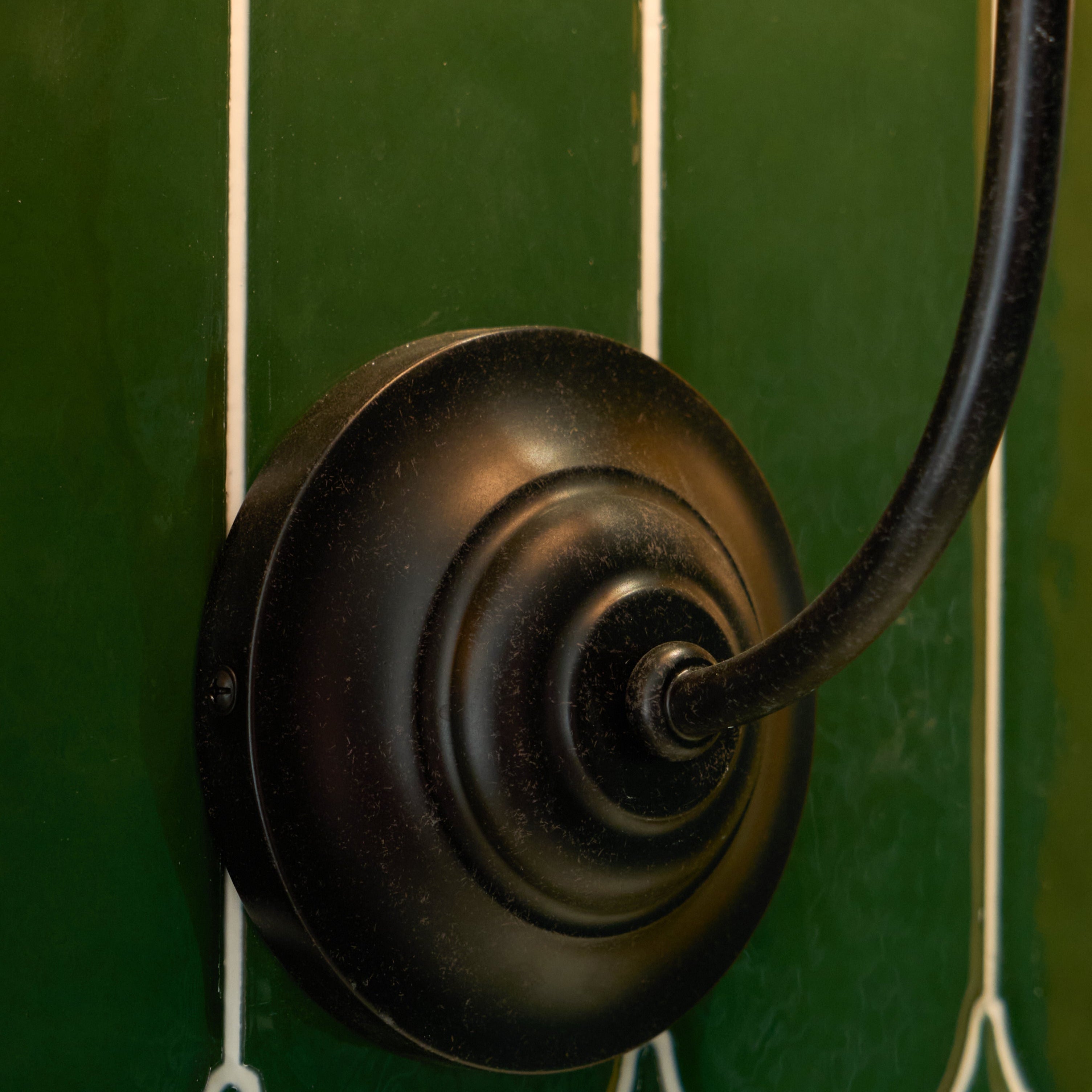 Silva Vintage Wall Lamp Fabric Black/White/Brass Arm