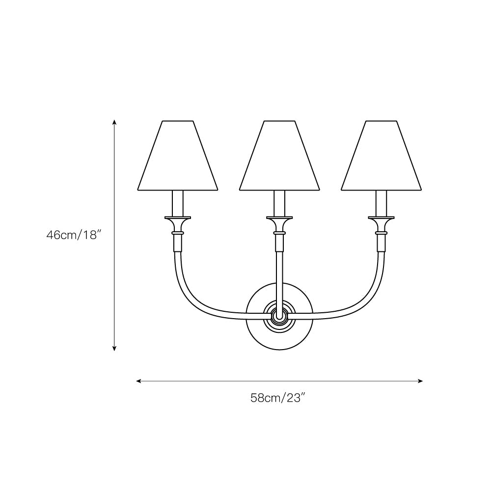 Cygnus Modern Minimalist Traditional Black Fabric Wall Lamp