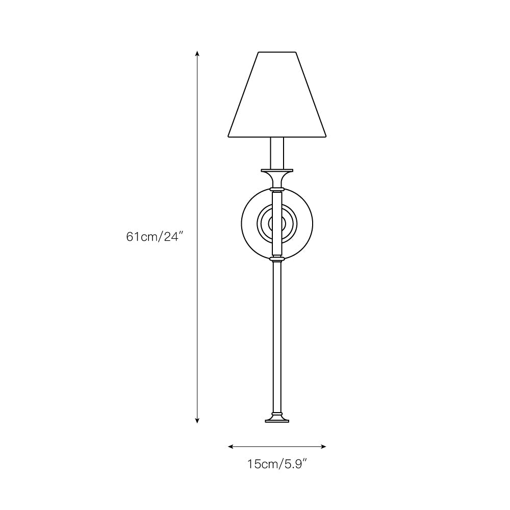 Cygnus Modern Minimalist Traditional Black Fabric Wall Lamp - Neutral Decor
