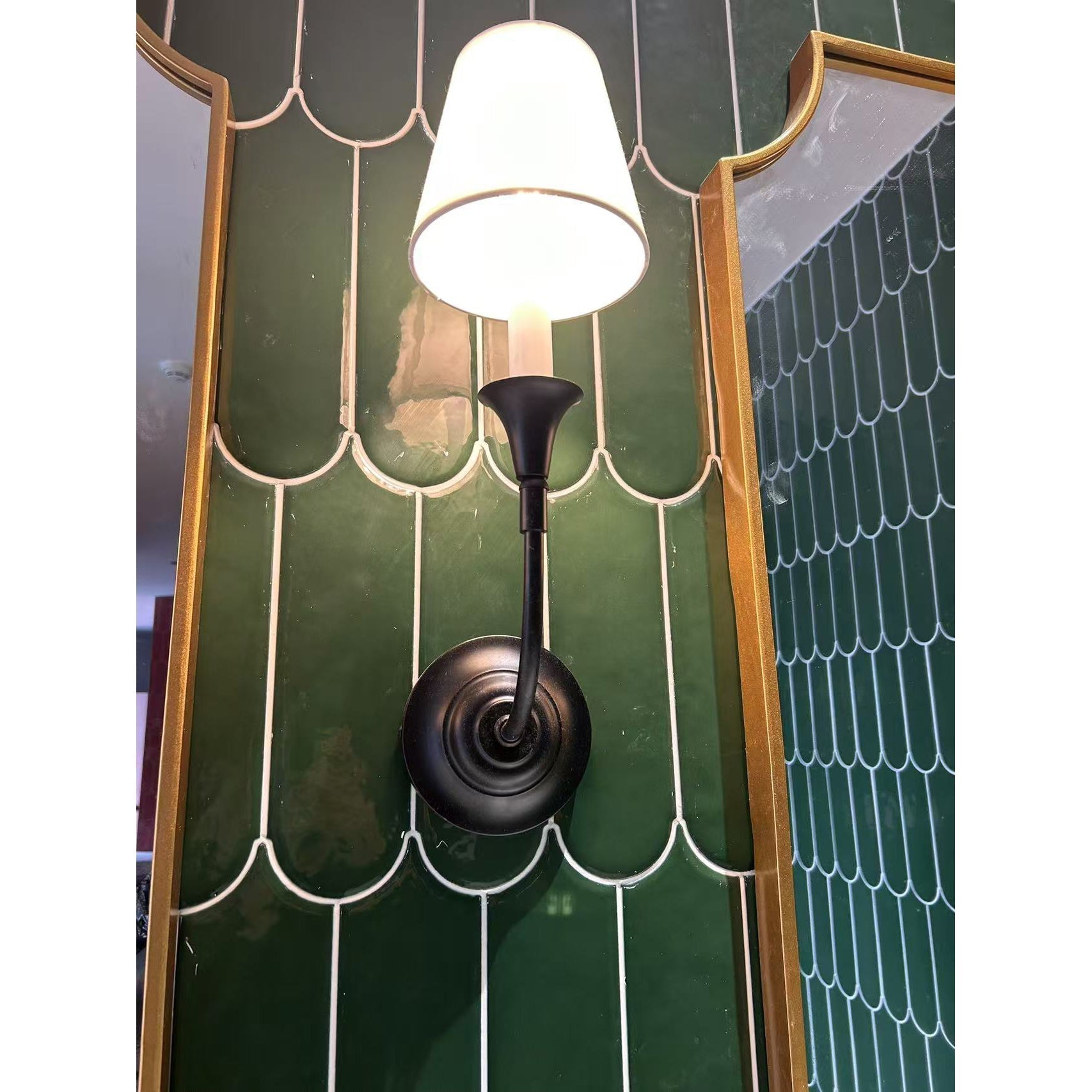 Cygnus Modern Minimalist Traditional Black Fabric Wall Lamp - Neutral Decor