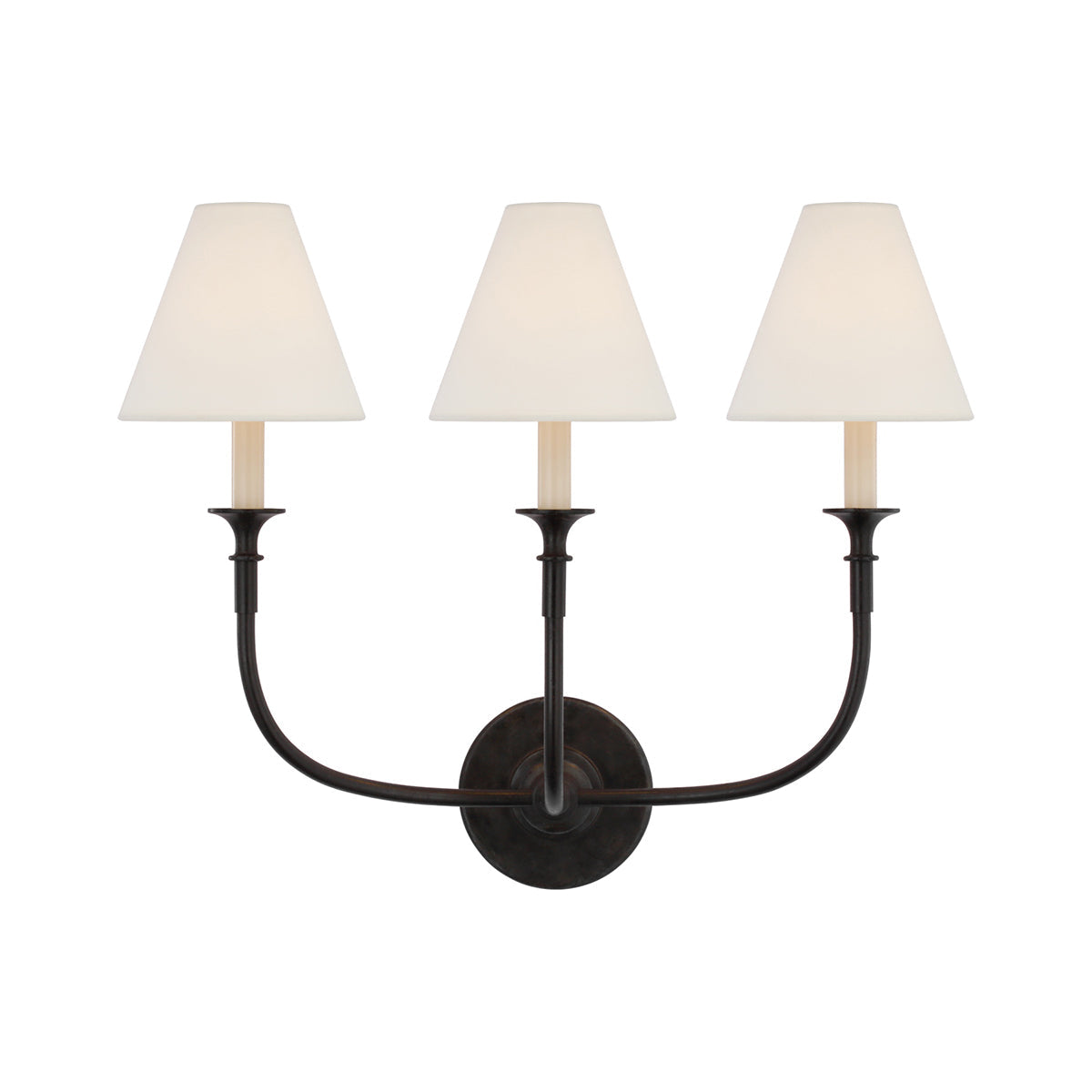 Silva Vintage Wall Lamp Fabric Black/White/Brass Arm