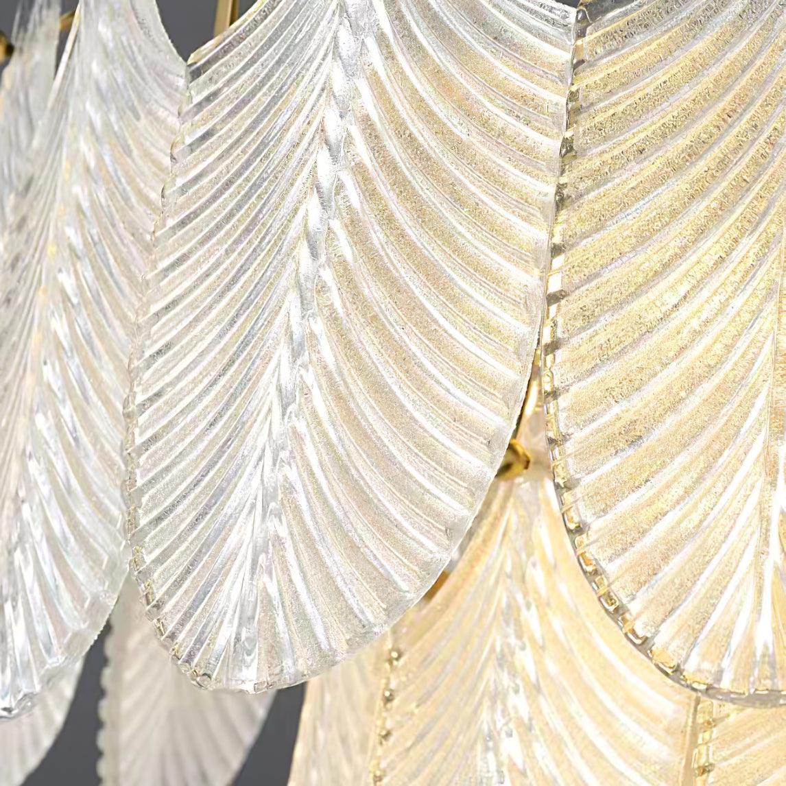Eveno Metal Glass Leaf-inspired Wall Sconce