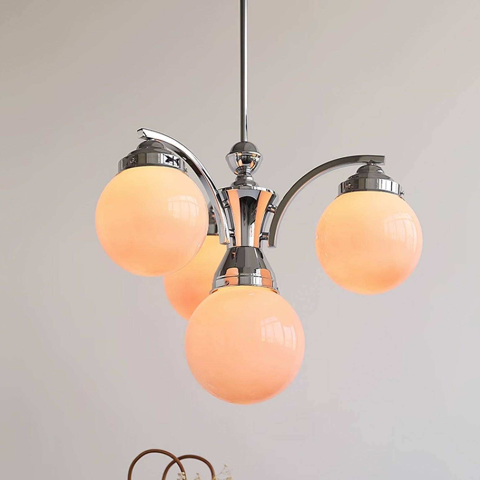 Lioreena Chandelier Pink Glass